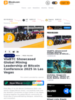 ViaBTC Showcased Global Mining Leadership at Bitcoin Conference 2025 in Las Vegas – Press release Bitcoin News