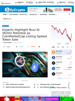 Experts Highlight Ruvi AI (RUVI) Potential as CoinMarketCap Listing Spiked Token Sale
