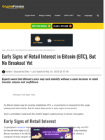 Early Signs of Retail Interest in Bitcoin (BTC), But No Breakout Yet