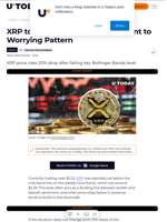XRP to $1.78? Bollinger Bands Point to Worrying Pattern