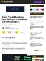 Bitcoin Price Suddenly Drops Below $90K Again as BlackRock's IBIT Continues to Bleed