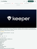 Multichain wallet Keeper launches TRUMP token competition offering invitations to Trump gala dinner