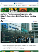 Alchemy Pay Announces Expansion into Bitget's Ecosystem, BGB Price Notes Monthly Surge - TheNewsCrypto