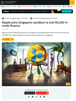 Ripple Joins Singapore Sandbox to Test RLUSD in Trade Finance