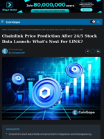 Chainlink Price Prediction After 24/5 Stock Data Launch: What's Next For LINK?