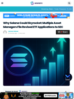 Why Solana Could Skyrocket: Multiple Asset Managers File Revised ETF Applications to SEC