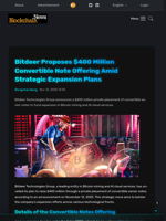 Bitdeer Proposes $400 Million Convertible Note Offering Amid Strategic Expansion Plans - Blockchain.News