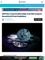 XRP Price To See 64,000% Rally To $1,700? Analysts Reveal End Of Year Predictions