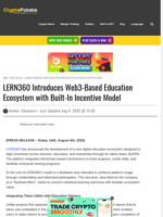 LERN360 Introduces Web3-Based Education Ecosystem with Built-In Incentive Model