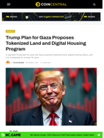 Trump Plan for Gaza Proposes Tokenized Land and Digital Housing Program