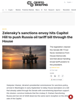 Zelensky's sanctions envoy hits Capitol Hill to push Russia oil tariff bill through the House