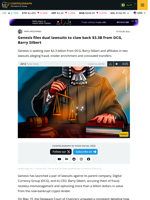 Genesis files dual lawsuits to claw back $3.3B from DCG, Barry Silbert