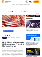 First Signs of Investors Shifting Away From US Markets Surge – Economics Bitcoin News