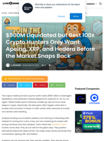 $900M Liquidated but Best 100x Crypto Hunters Only Want Apeing, XRP, and Hedera Before the Market Snaps Back | Live Bitcoin News