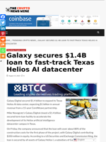 Galaxy secures $1.4B loan to fast-track Texas Helios AI datacenter - The Crypto News Wire
