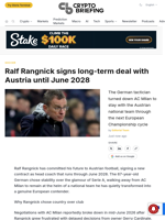 Ralf Rangnick signs long-term deal with Austria until June 2028