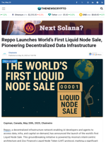 Reppo Launches World's First Liquid Node Sale, Pioneering Decentralized Data Infrastructure - TheNewsCrypto