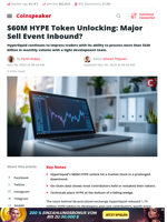 $60M HYPE Token Unlocking: Major Sell Event Inbound? - Coinspeaker