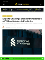 Experts Challenge Standard Chartered’s $1 Trillion Stablecoin
