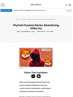 Shytoshi Kusama Denies Abandoning Shiba Inu