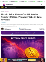 Bitcoin Price Slides After US Admits Nearly 1 Million 'Phantom' Jobs in Data Revision
