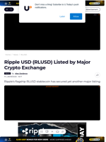 Ripple USD (RLUSD) Listed by Major Crypto Exchange - U.Today