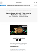Expert Shares Why XRP Price Could Be Worth More in the Future