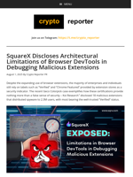 SquareX Discloses Architectural Limitations of Browser DevTools in Debugging Malicious Extensions