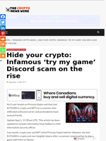 Hide your crypto: Infamous ‘try my game’ Discord scam on the rise - The Crypto News Wire
