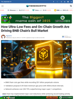How Ultra-Low Fees and On-Chain Growth Are Driving BNB Chain’s Bull Market