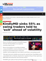 KindlyMD sinks 55% as swing traders told to ‘exit’ ahead of volatility - The Crypto News Wire