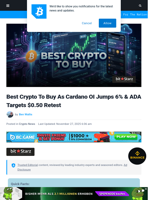 Best Crypto To Buy As Cardano Open Interest Jumps 6% And ADA Targets $0.50 Retest