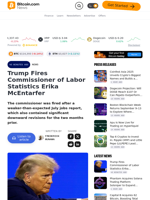 Trump Fires Commissioner of Labor Statistics Erika McEntarfer – News Bitcoin News