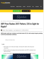XRP Price Flashes 2017 Pattern, $10 in Sight for Ripple?