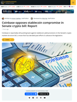 Coinbase Not Supporting New Crypto Bill Compromise: Report