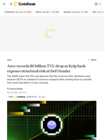 Aave records $6 billion TVL drop as Kelp hack exposes structural risk at DeFi lender