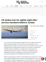 US strikes Iran for eighth night after service members killed in Jordan