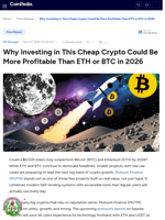 Why Investing in This Cheap Crypto Could Be More Profitable Than ETH or BTC in 2026