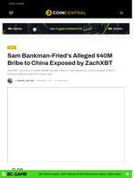 Sam Bankman-Fried's Alleged $40M Bribe to China Exposed by ZachXBT - CoinCentral