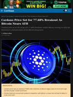 Cardano Price Set for 77.68% Breakout As Bitcoin Nears ATH