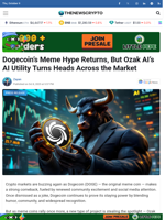 Dogecoin’s Meme Hype Returns, But Ozak AI’s AI Utility Turns Heads Across the Market