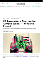 US Lawmakers Gear up for ‘Crypto Week’ — What to Expect - 