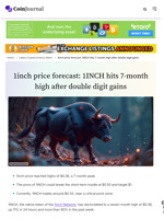 1inch price forecast: 1INCH hits 7-month high after double digit gains - CoinJournal