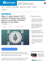 Major Crypto Boost: $12T Charles Schwab Eyes Spot Bitcoin and Ether Trading Rollout in H1 2026 ⋆ ZyCrypto