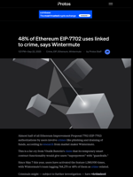48% of Ethereum EIP-7702 uses linked to crime, says Wintermute