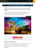 Semiconductor exemptions don’t matter when it comes to tariffs