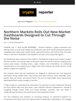 Northern Markets Rolls Out New Market Dashboards Designed to Cut Through the Noise