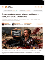 Crypto market’s weekly winners and losers – DEXE, ASTEROID, DASH, RAVE - AMBCrypto