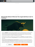 Bitcoin Dips Below $118K, But The Crypto Bull Run Is Set To Continue - Brave New Coin
