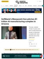 SoftBank's Masayoshi Son pitches $1 trillion AI manufacturing complex in Arizona